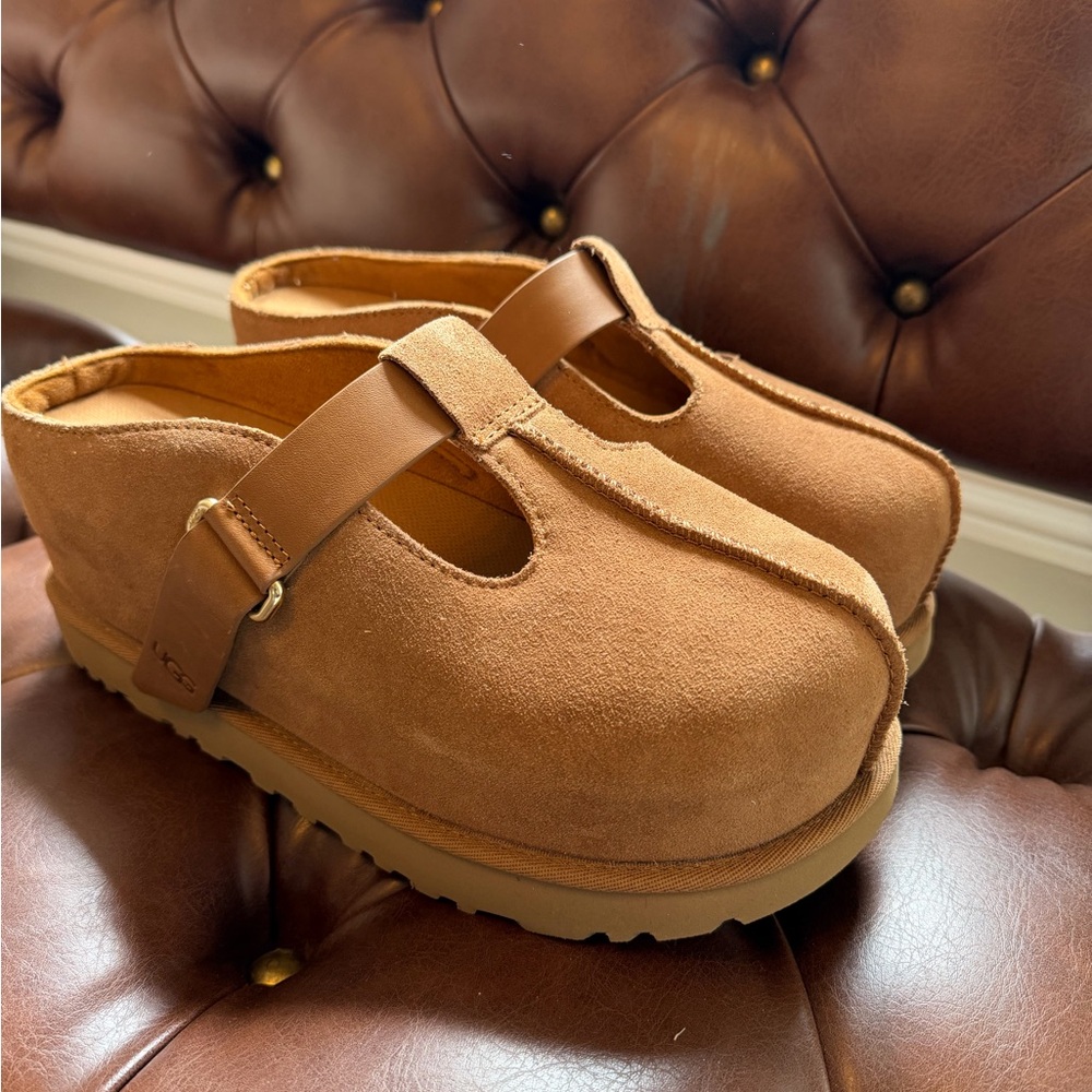 UGG Tan Suede Women's Platform Shoes - Picture 4 of 5